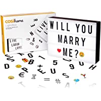 Cosi Home ™ - Caja de luz LED en formato A4 con letras- Emoji- emoticonos y símbolos para mensajes personalizados…